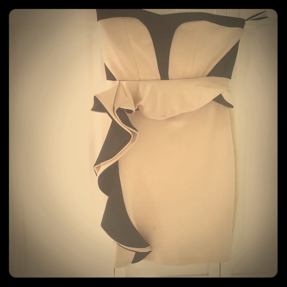 Strapless mini dress